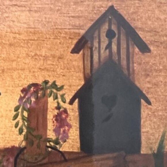 Sweet Vintage FRAMED Birdhouse Artwork w/ Poem | Farmhouse, Rustic & Boho Decor - Picture 10 of 16